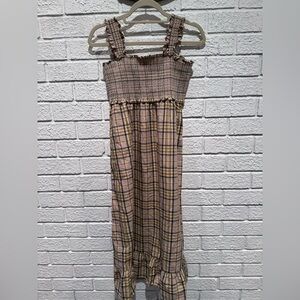 Rails Plaid Smocked Maxi Dress